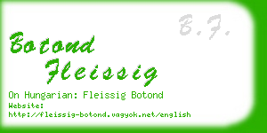 botond fleissig business card